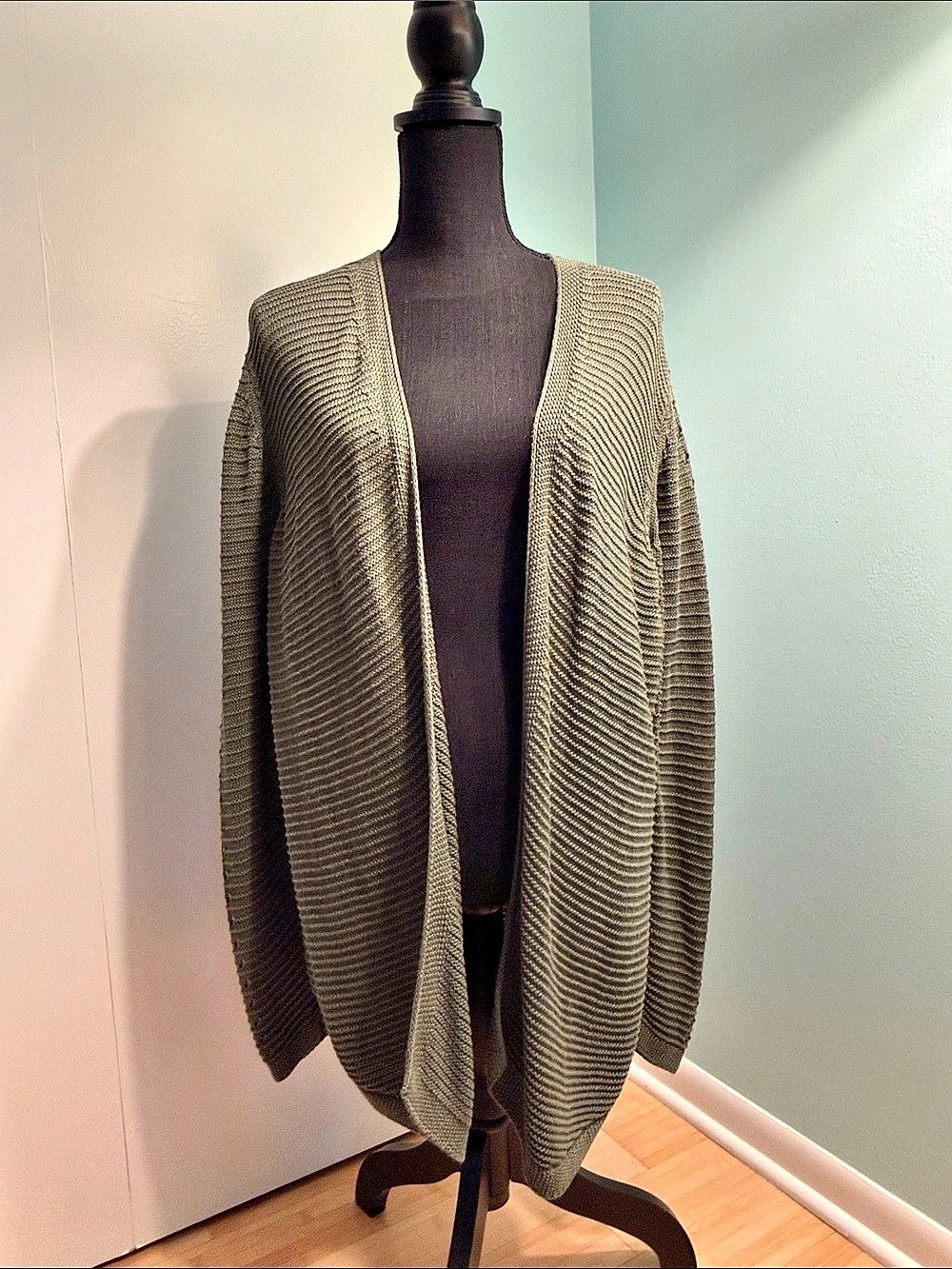 Belle by belldini Open Front Cotton Viscose Cardigan 1X Like New